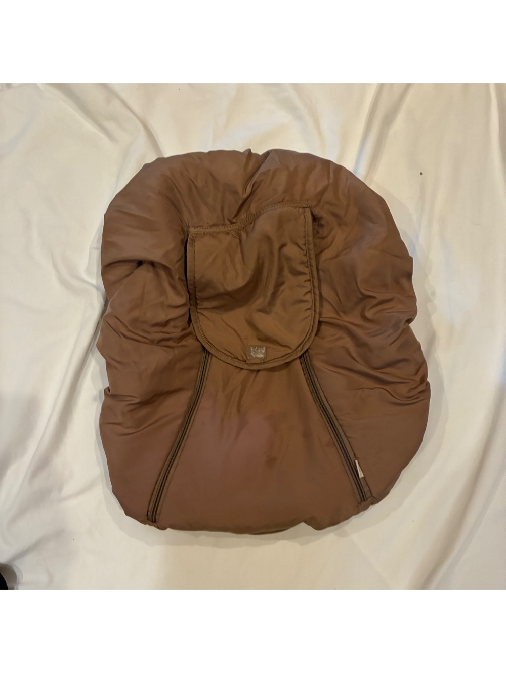 Cozy Cover Infant Car Seat Cover Brown Sherpa Fleece Lined